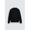 Pull noir col rond